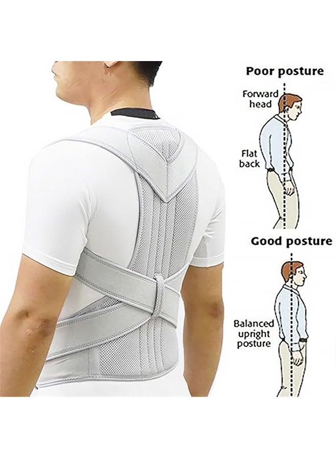 حزام تصحيح وضعية الجسم، مصحح وضعية الكتف، مشد تقويمي غير مرئي لدعم الظهر بشكل مستقيم، لتخفيف آلام الظهر (مقاس كبير جدًا) - Image 3